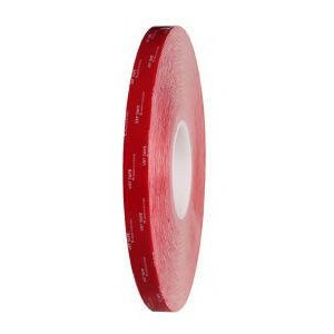 Grey Husky Acribond acrylic foam tape roll; double-sided bonding for metals, plastics; conforms to surfaces, replaces screws.