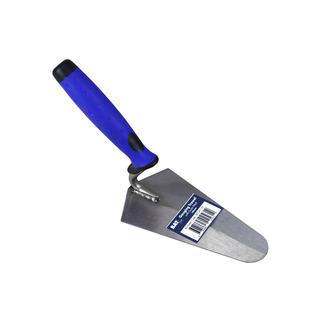 Marshalltown pointing trowel with ergonomic blue handle and stainless steel blade for masonry