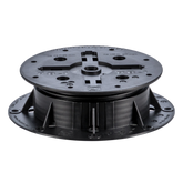 Black PB-1 plastic decking pedestal, fixed 43mm height, 180mm dia, slope adjustable base