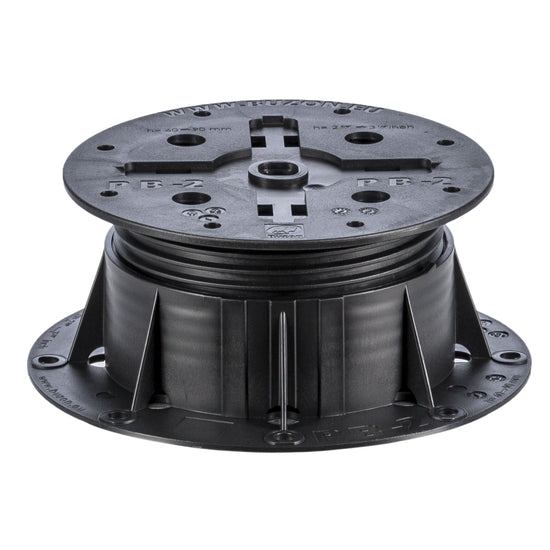 Black adjustable deck pedestal TBR-2 DRY-2, 240x240mm square head, 20-160mm height for pavers & tiles