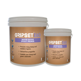 Two Gripset E60 pails: water-based epoxy primer seals damp/green concrete, moisture vapour barrier for waterproofing membr...