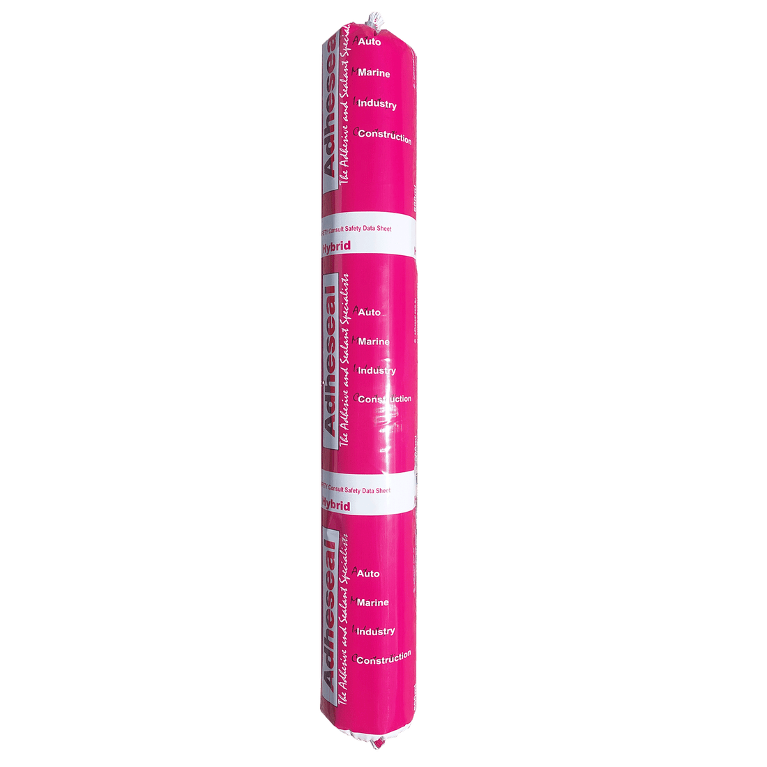 Adheseal Hi-Flex 60 pink hybrid MS Polymer adhesive sealant sausage for structural bonding and anti-pick joint sealing.