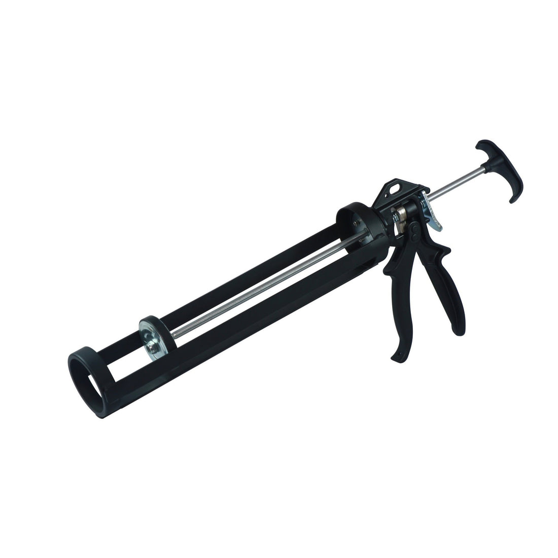 Jumbo 850ml steel caulking gun, low gear for smooth sealant dispensing, 360° rotation for precise joint sealing.