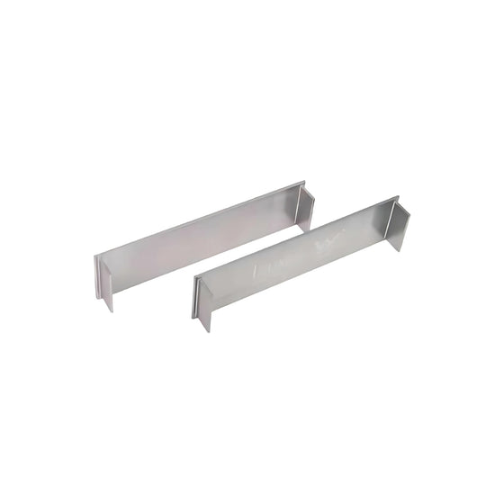 Lauxes Grates end caps in Silver anodised aluminium