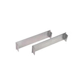 Lauxes Grates end caps in Silver anodised aluminium