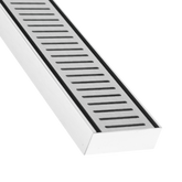 Anodised aluminium NXT35 linear drain grate, 10.3t load-rated for driveways, pools & tiled wet areas; UV-stable, prevents ...