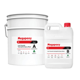 Megapoxy H low-viscosity hydrophilic epoxy resin kit: Part A pail, Part B bottle for crack injection, concrete bonding, po...