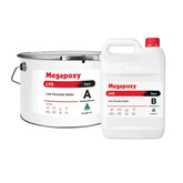 Megapoxy LVS 2-part low viscosity epoxy primer kit: 10L Part A pail & 5L Part B can for concrete sealing, waterproofing ba...
