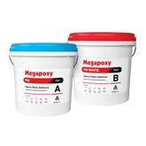Megapoxy PM epoxy paste adhesive 10L kits (Part A blue, PM White Part B): non-staining marble bonding, overhead concrete r...