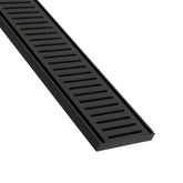 Lauxes Grates NXT 14 linear drain in Midnight anodised aluminium