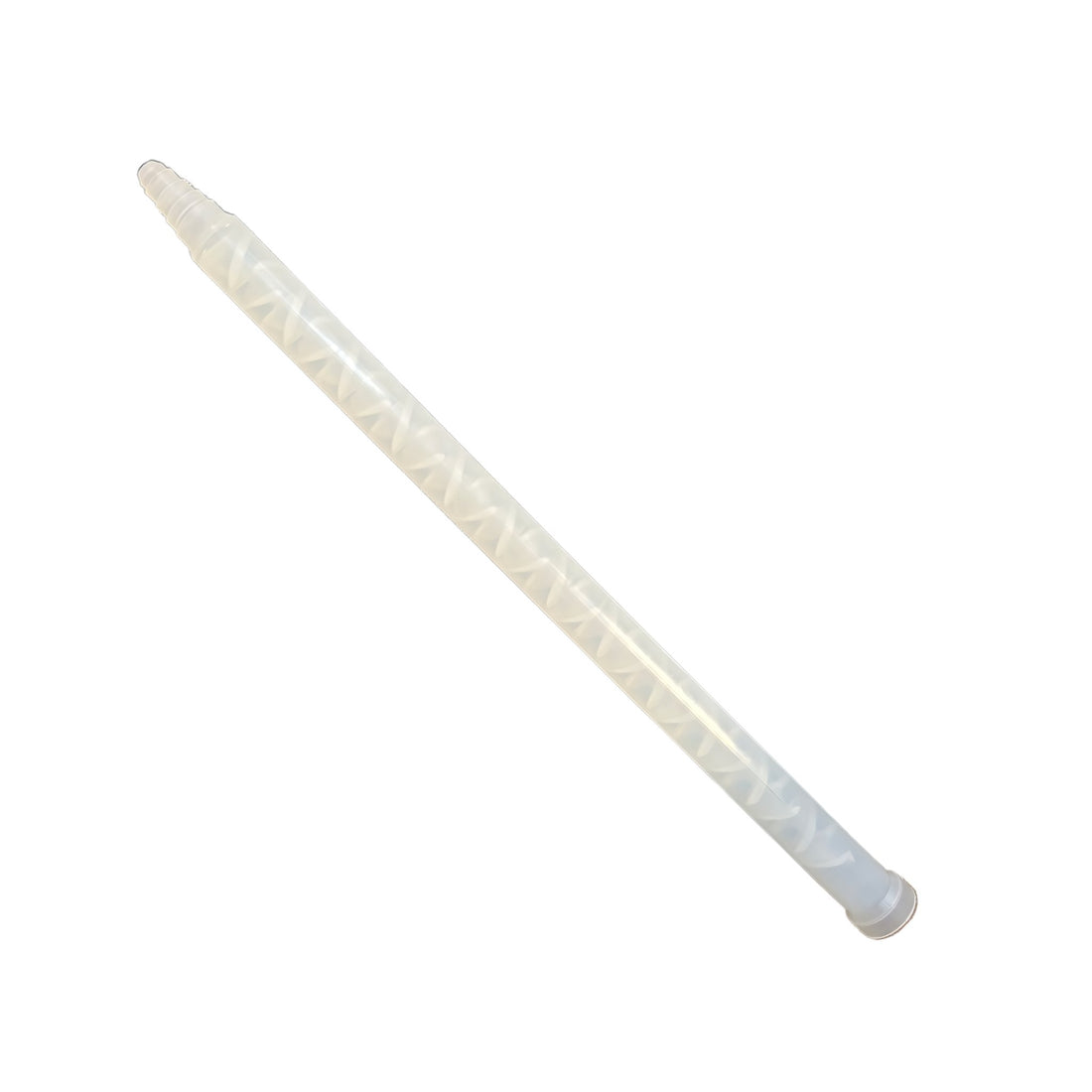 White helical static mixer nozzle for Megapoxy 36 cartridge ensures even epoxy mixing for secure joint bonding.