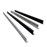 Waterstop Doorline bullnose aluminium sill: serrated legs grip waterproofing membrane for seamless wet area floor transiti...