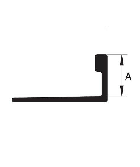 L-shaped perforated aluminium tile angle for edge protection, grout lines and waterproof wet area tiling.