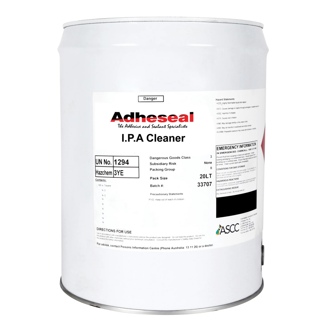Adheseal IPA Cleaner - Solvents