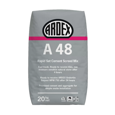 ARDEX A48 Rapid Set Cement Screed Mix 20kg bag for fast tile & stone install after 4hrs