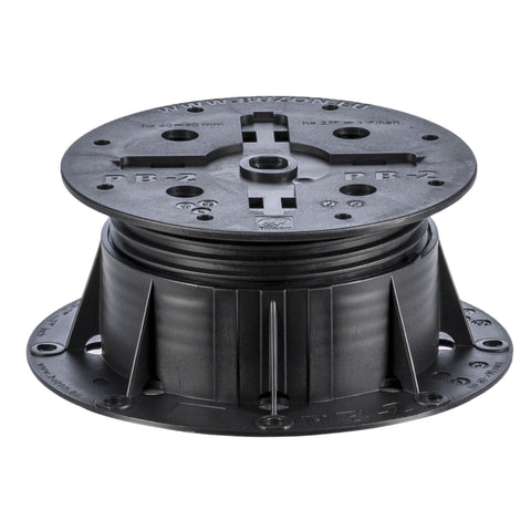 Black adjustable deck pedestal TBR-2 DRY-2, 240x240mm square head, 20-160mm height for pavers & tiles