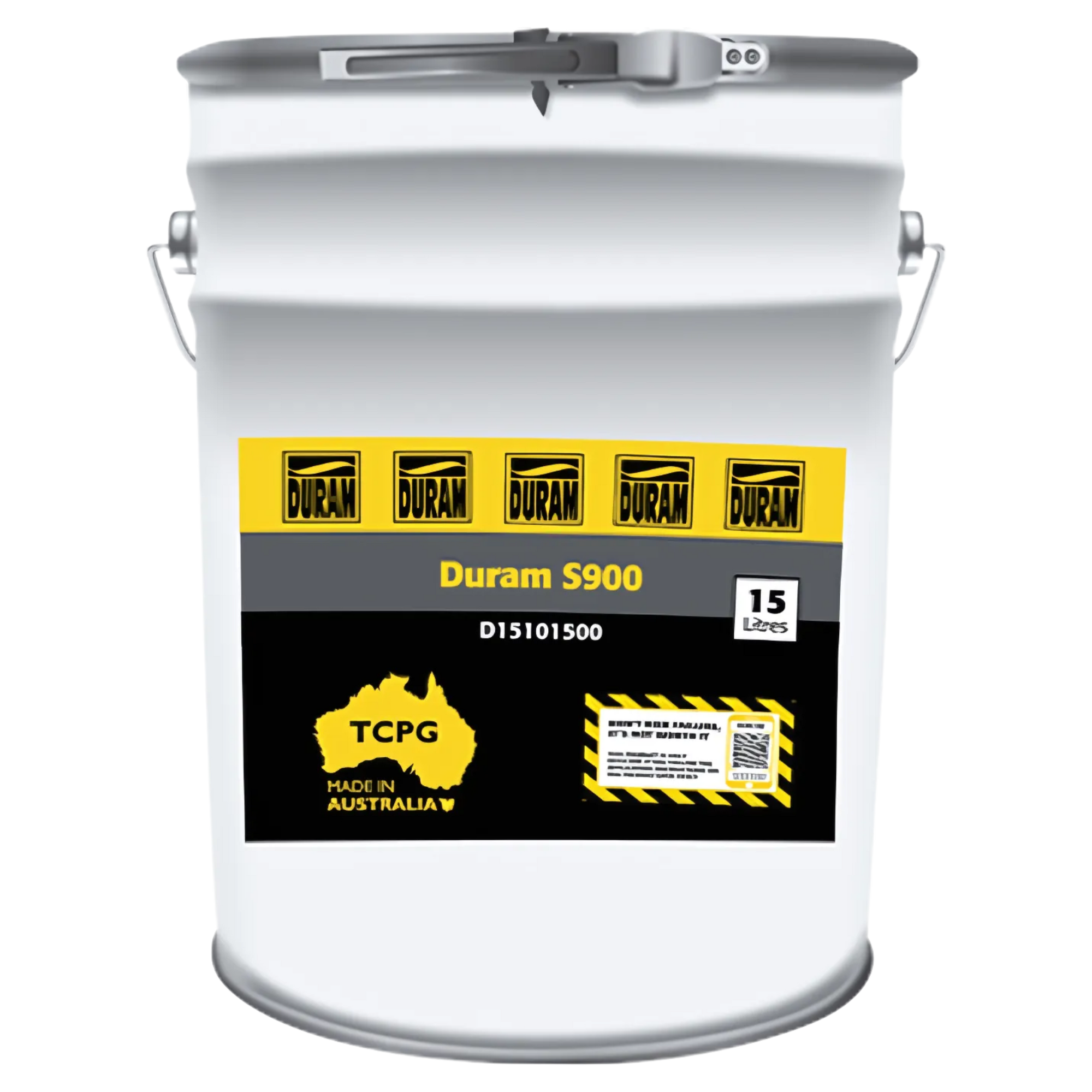 Duram S900 15L pail: clear siloxane sealer penetrates porous masonry, forms sub-surface waterproof barrier, reduces efflor...