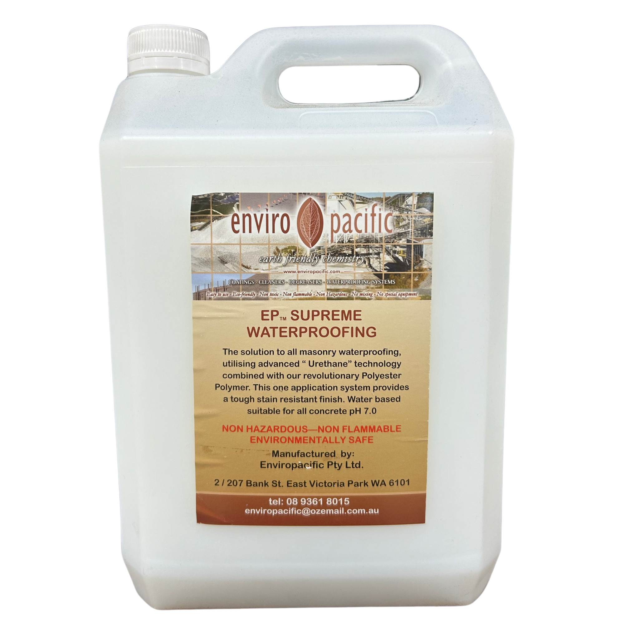 20L EP Waterproof Supreme penetrating waterproofer: seals concrete/masonry from within, stops moisture ingress & dusting.