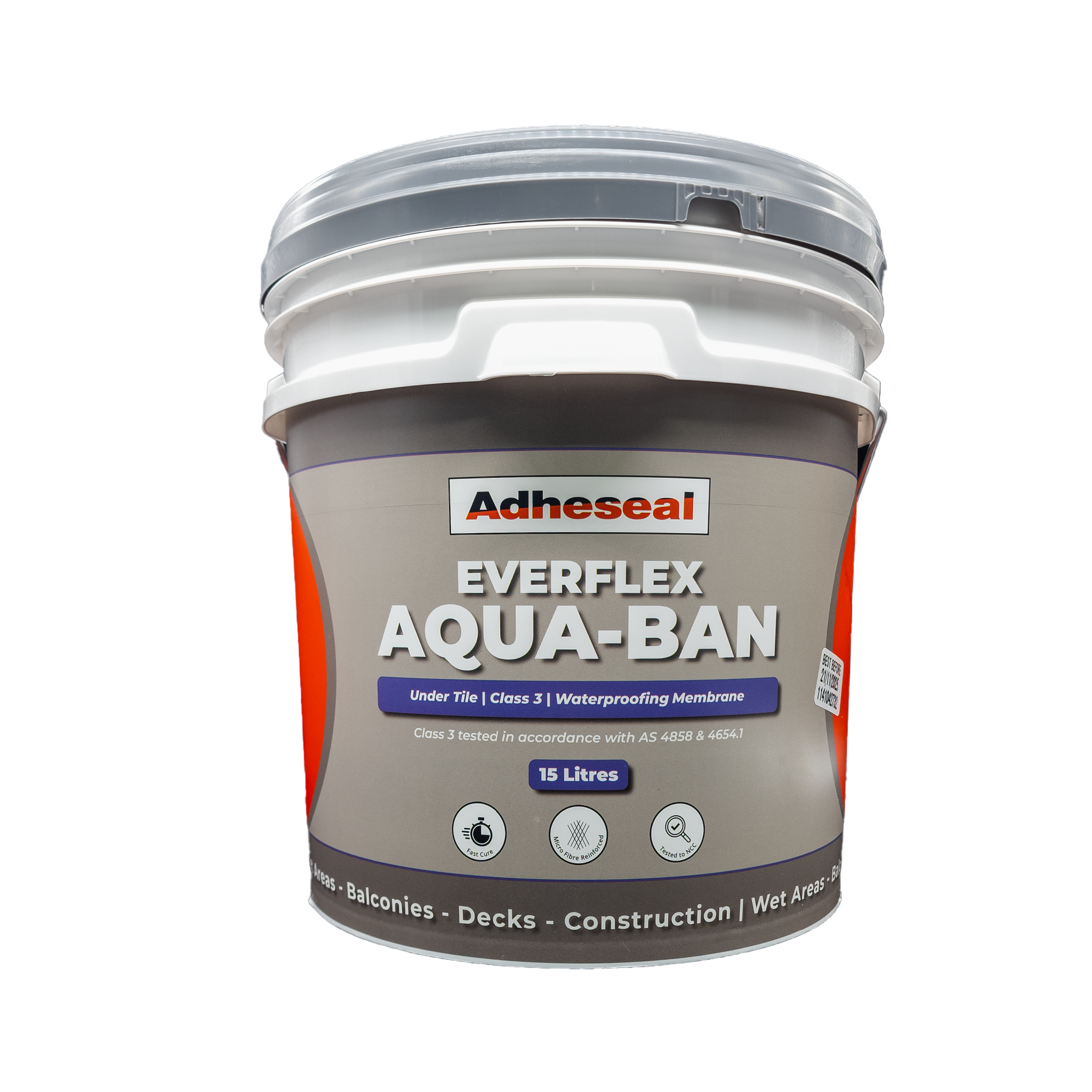 Everflex Aqua-Ban 15L SBR waterproofing membrane pail by Adheseal, AS 4858 Class III certified for under-tile bathroom & b...