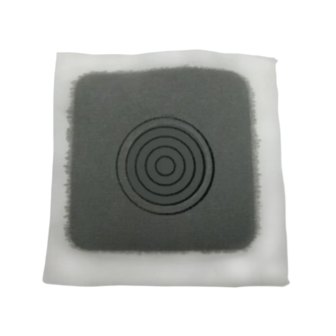 Gripset Elastoproof Collar: square fabric seal with elastic center grips pipes, embeds in waterproofing membrane for water...