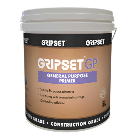 5L Gripset GP primer pail seals porous substrates for waterproofing membrane adhesion
