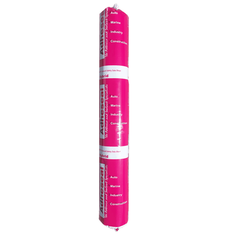 Adheseal Hi-Flex 60 pink hybrid MS Polymer adhesive sealant sausage for structural bonding and anti-pick joint sealing.