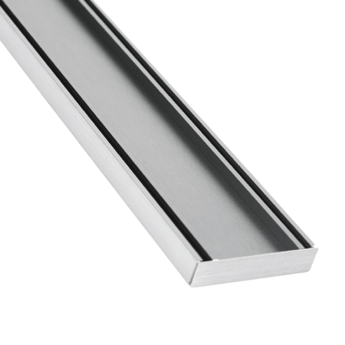 Lauxes Grates Slimline Tile Insert 21 Brushed Nickel anodised aluminium linear drain