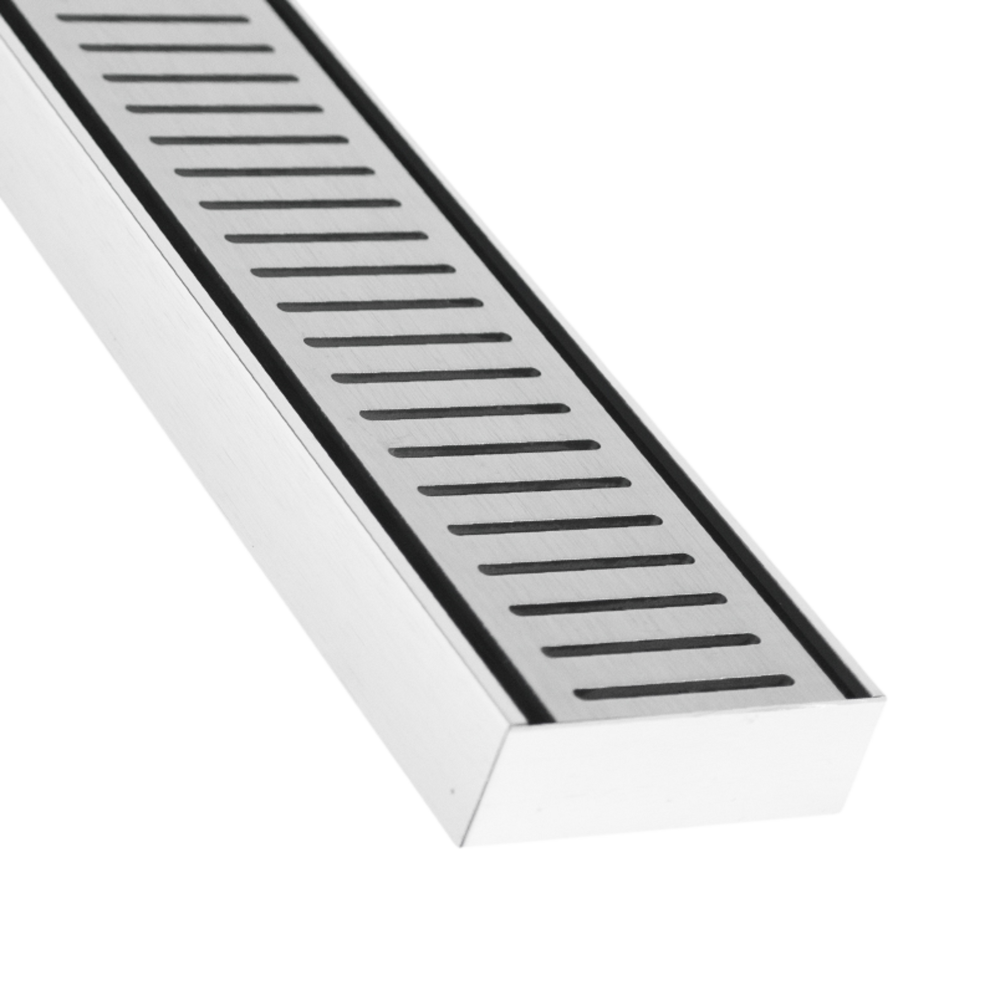 Anodised aluminium NXT35 linear drain grate, 10.3t load-rated for driveways, pools & tiled wet areas; UV-stable, prevents ...