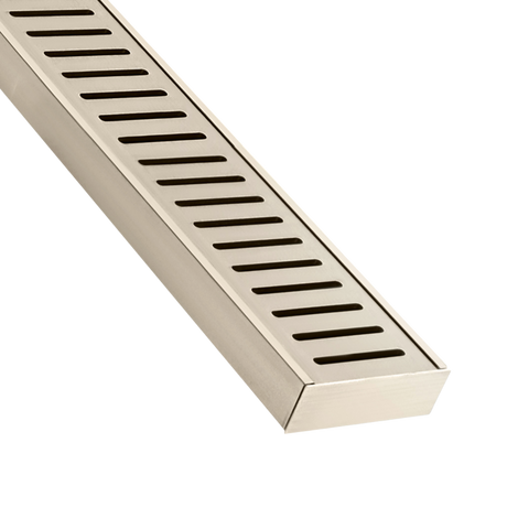 Lauxes Grates Standard Floor Grate 70 x 23mm in Brushed Nickel