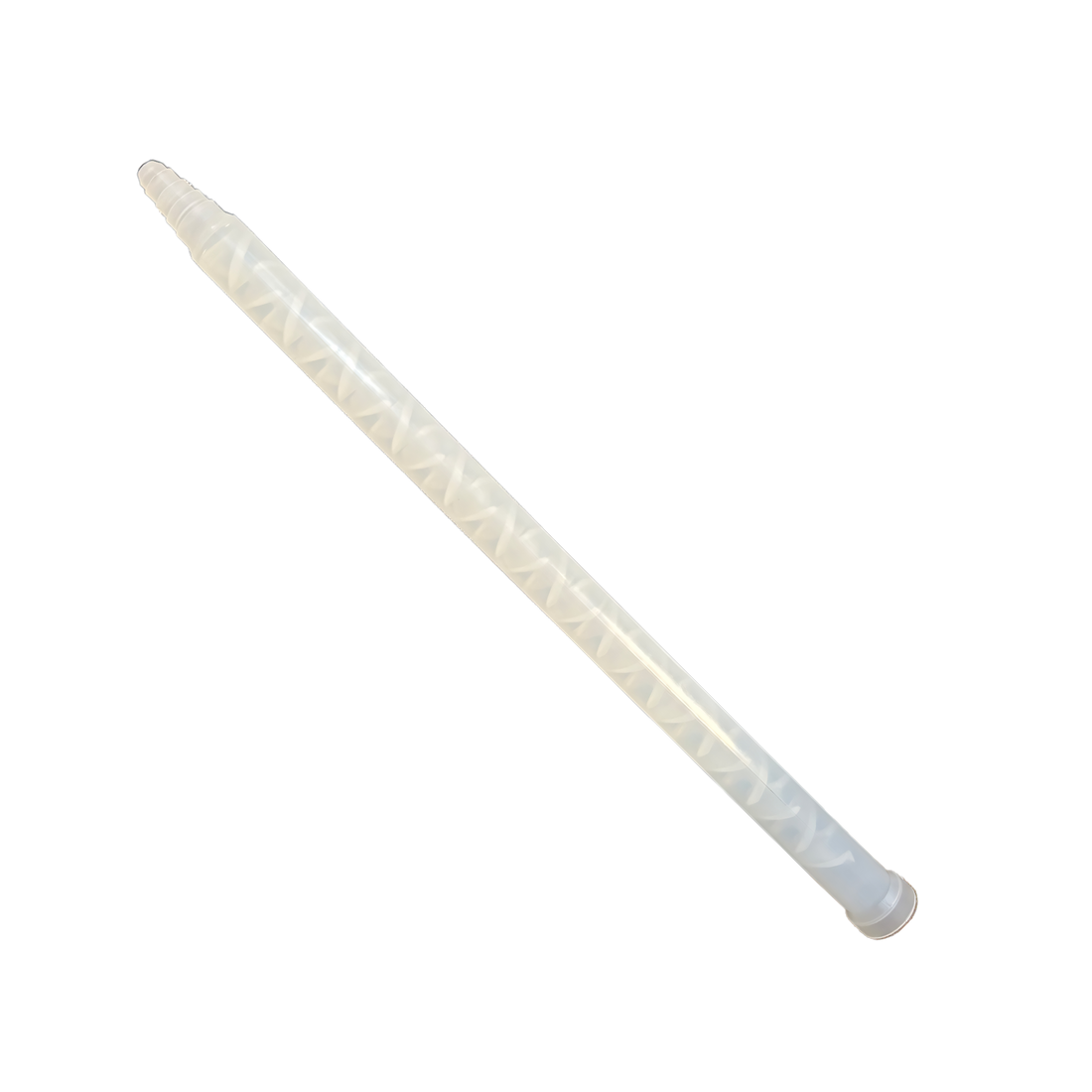 White helical static mixer nozzle for Megapoxy 36 cartridge ensures even epoxy mixing for secure joint bonding.