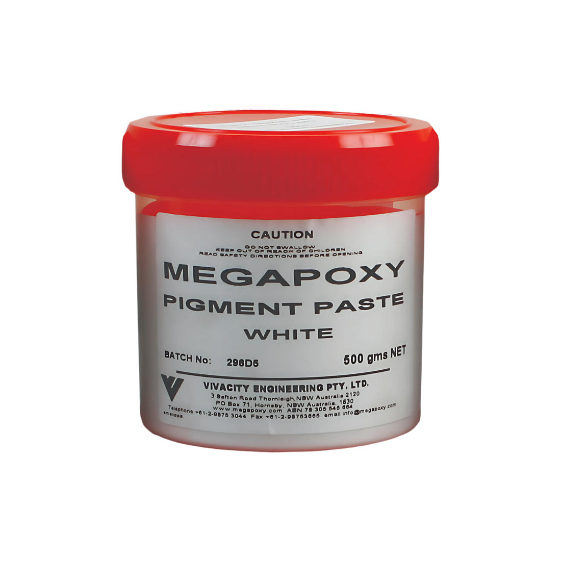 Megapoxy White Pigment Paste 500g jar: VOC-free additive for colour-matching epoxy repairs on stone, concrete, tiles.