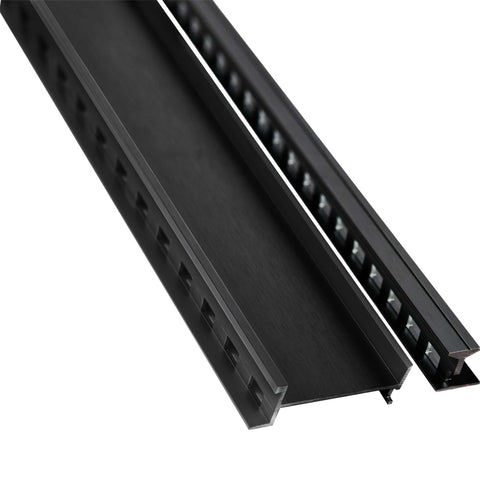 Lauxes Grates STI Shower Pack 26 in Midnight anodised aluminium