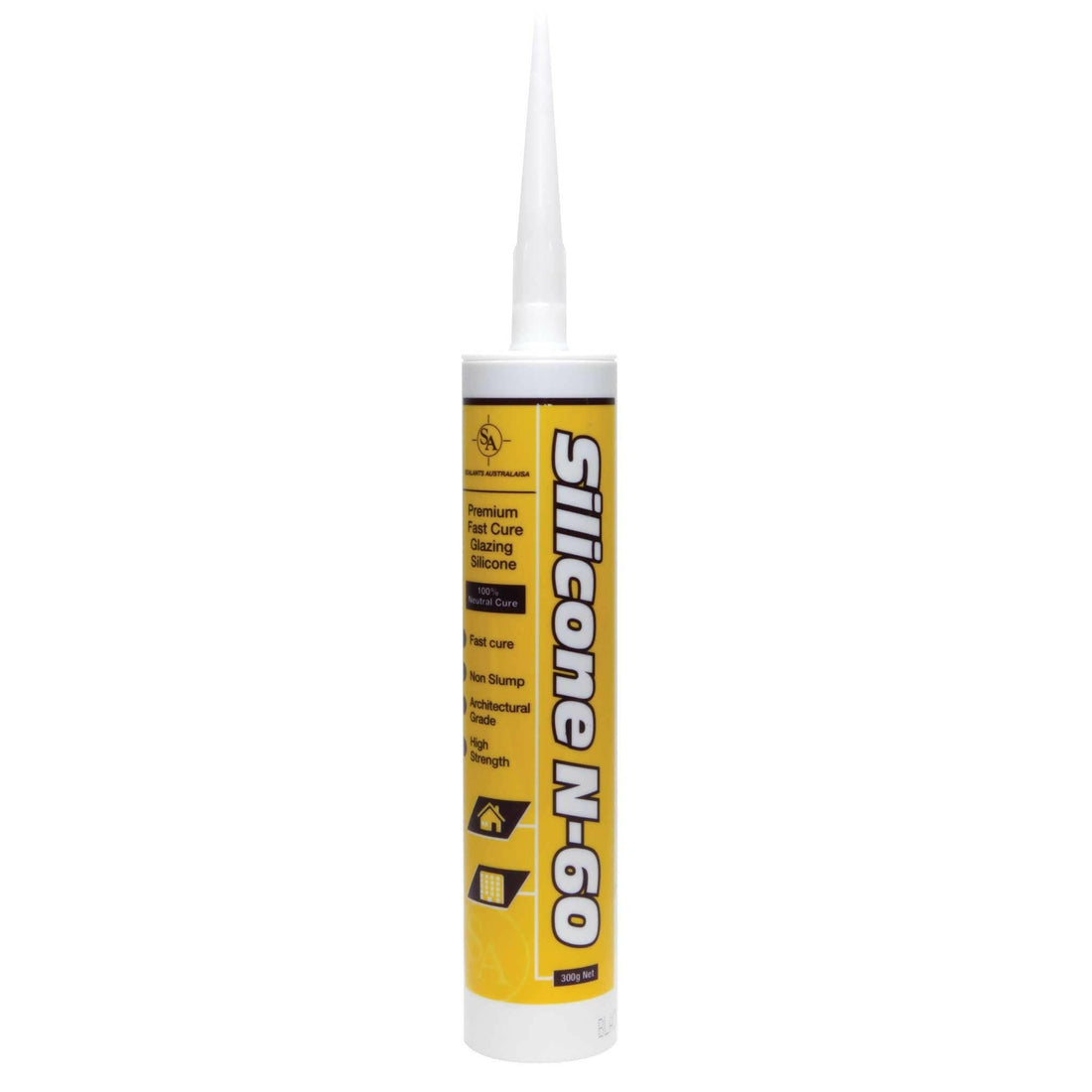 SA Silicone N60 high modulus neutral cure silicone sealant cartridge for structural glazing & weather sealing