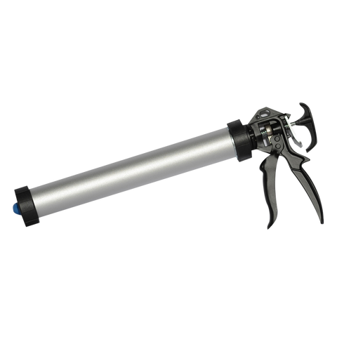 Aluminium Trade Sausage Caulking Gun Type 3 with ergonomic handle for 600ml packs, precise joint sealing in waterproofing ...