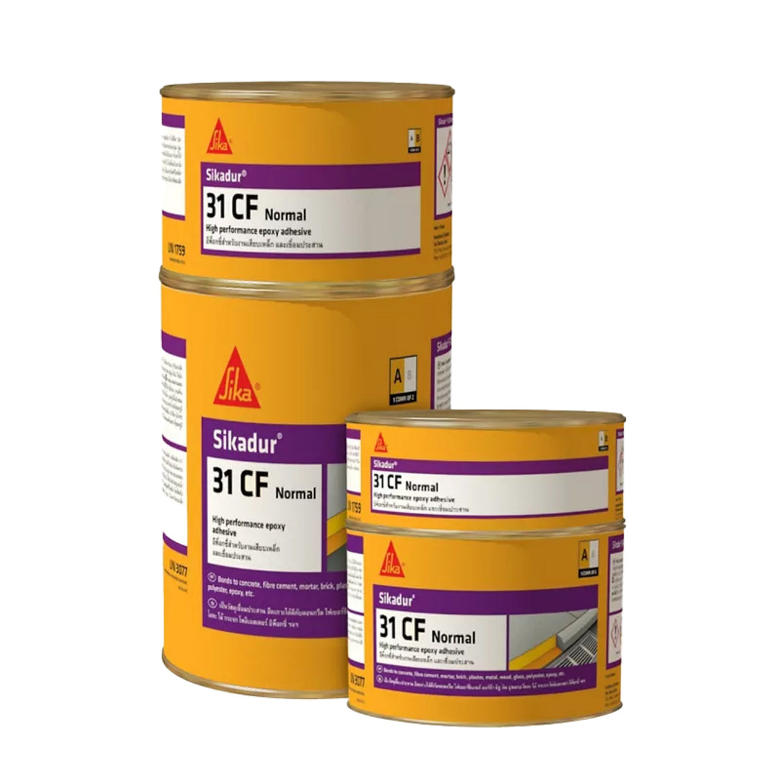 Sika Sikadur 31 CF Normal two-component structural epoxy adhesive containers