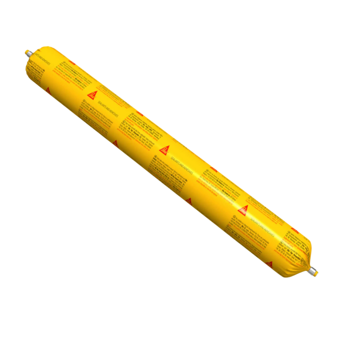 Sikaflex-11 FC yellow sausage polyurethane sealant for fast-cure joint sealing & bonding concrete, wood, metal.