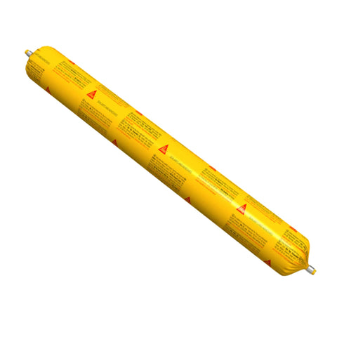 Sikaflex-11 FC yellow sausage polyurethane sealant for fast-cure joint sealing & bonding concrete, wood, metal.