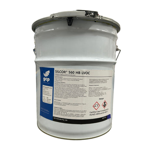 20L pail of SILCOR 560 HB LVOC low VOC polyurethane waterproofing membrane for wet areas, balconies, AS3740 compliant