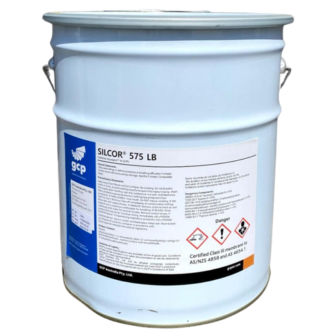 Silcor 575 LB 20L pail: one-part polyurethane waterproofing membrane, AS4654.1/AS4858 Class III certified for balconies, w...